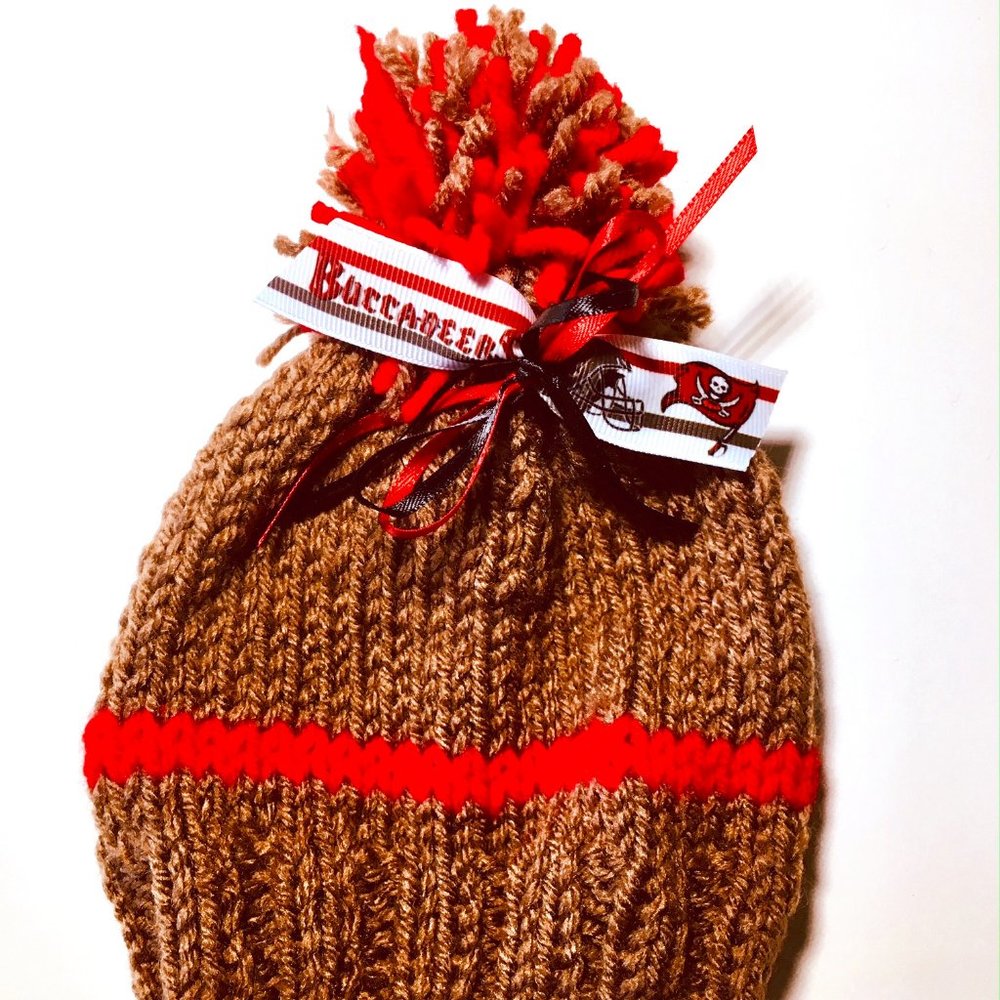 Tampa Bay BUCCANEERS Football Handmade Baby Hat *NEW*